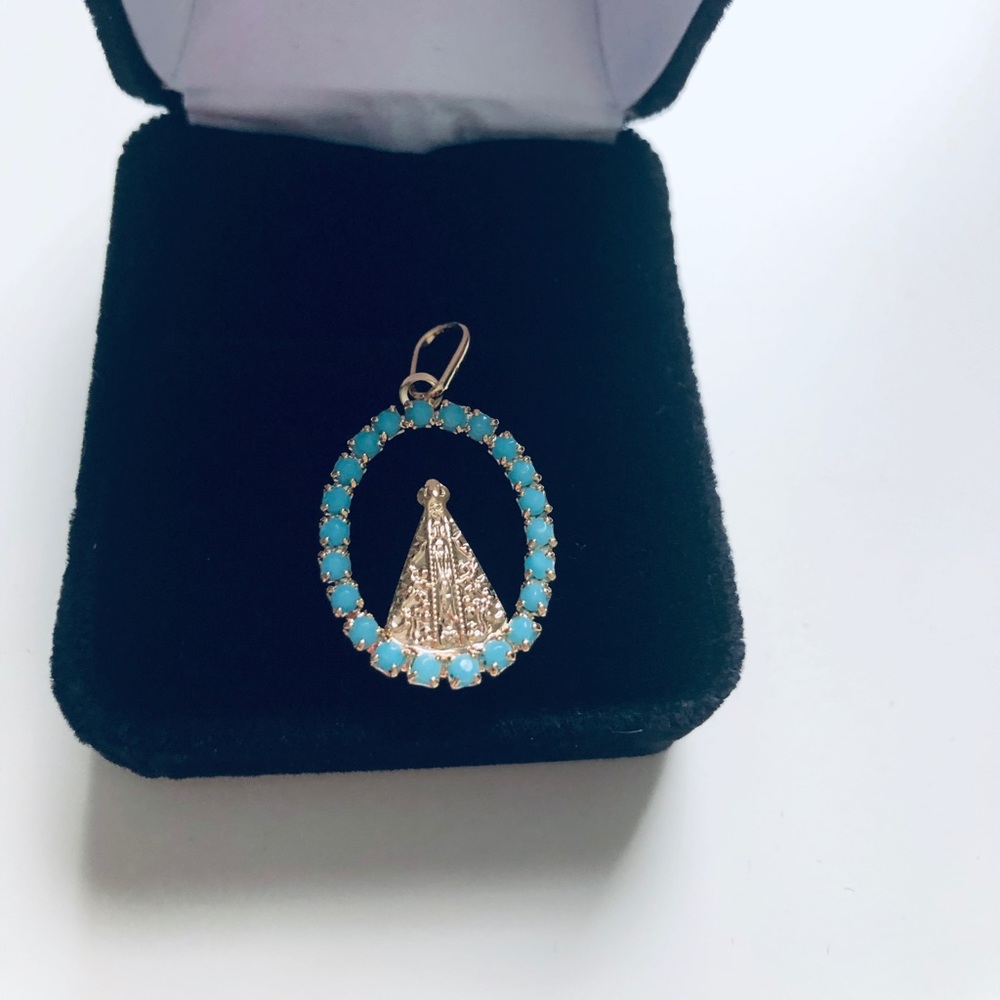 18K Gold Plated Mother Mary Pendant